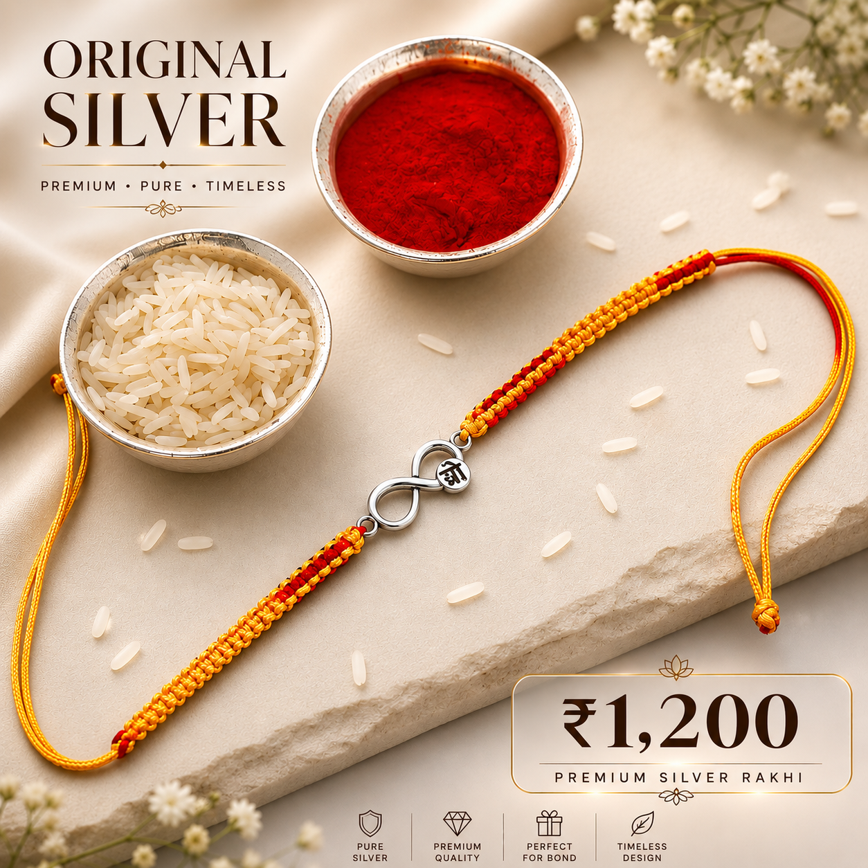Original Silver Rakhi