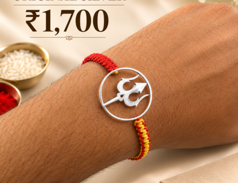 Divine Silver Trishul Rakhi