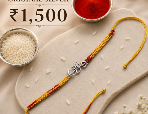Divine Silver Om Rakhi